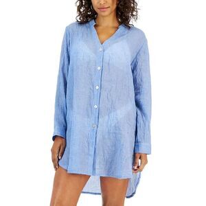 J Valdi Women's Big Shirt Cover-Up Top